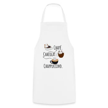 teeshirt humour chat Cadeau marrant - Tablier de cuisine - blanc - Devant - AI Model Male 185 dark (185cm)