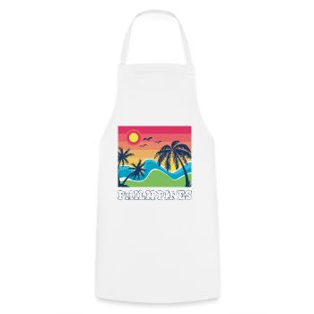 Philippines Filipino Vintage Mabuhay I Cadeau - Tablier de cuisine - blanc - Devant - AI Model Male 185 dark (185cm)
