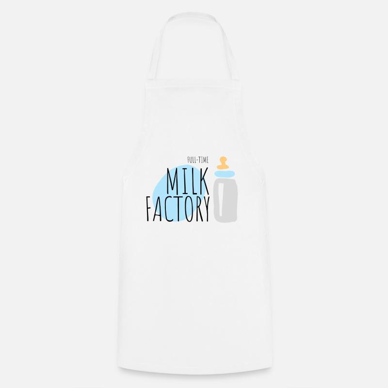 Full-time milk factory - Cooking Apron - white