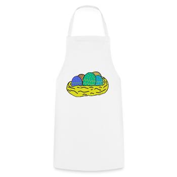 Easter eggs - Cooking Apron - white - Front - AI Model Male 185 dark (185cm)