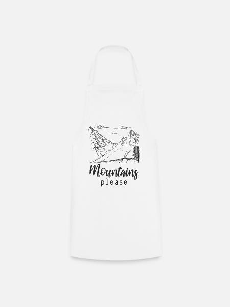 montagnes - Tablier de cuisine - blanc