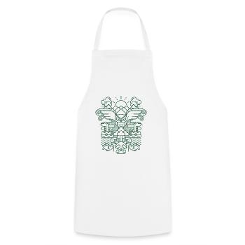 I Dream Of Ecology - Cooking Apron - white - Front - AI Model Male 185 dark (185cm)