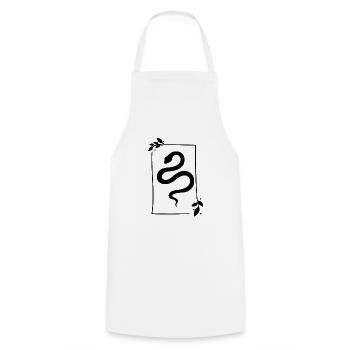 Snake - snake - Cooking Apron - white - Front - AI Model Male 185 dark (185cm)