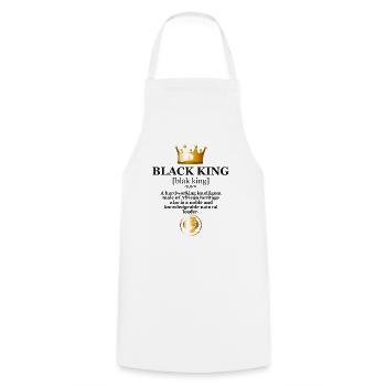Black King Gold Crown Lion Cool Christmas Gift pour - Tablier de cuisine - blanc - Devant - AI Model Male 185 dark (185cm)