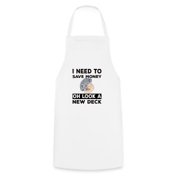 Oh Look a New Deck TCG Trading Card Game Design - Cooking Apron - white - Front - AI Model Male 185 dark (185cm)