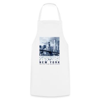 New York City Statue of Liberty USA Souvenir NYC - Cooking Apron - white - Front - AI Model Male 185 dark (185cm)