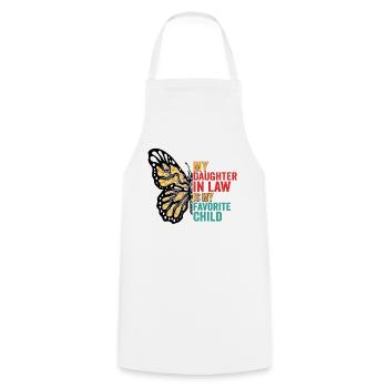 Ma belle-fille est mon enfant papillon préféré - Tablier de cuisine - blanc - Devant - AI Model Male 185 dark (185cm)