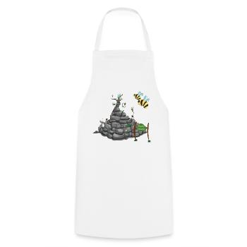 Les abeilles apprennent à voler - première leçon de vol - Tablier de cuisine - blanc - Devant - AI Model Male 185 dark (185cm)