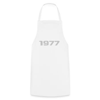 Geboren 1977 Retro Stripe Modernes Geburtstagsdesign - Kochschürze - Weiß - Vorne - AI Model Male 185 dark (185cm)