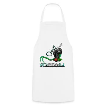 Guatemala drapeau guatémaltèque ADN I cadeau - Tablier de cuisine - blanc - Devant - AI Model Male 185 dark (185cm)