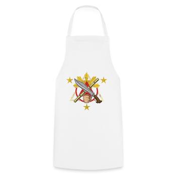 Philippines Kali Eskrima Arnis Fighter I Cadeau - Tablier de cuisine - blanc - Devant - AI Model Male 185 dark (185cm)