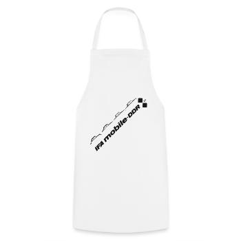 Wartburg - IFA mobile DDR - Series - Cooking Apron - white - Front - AI Model Male 185 dark (185cm)