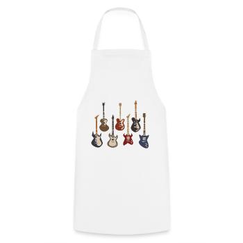 Akustik Spruch Für E-Gitarre Konzert Gitarre - Kochschürze - Weiß - Vorne - AI Model Male 185 dark (185cm)