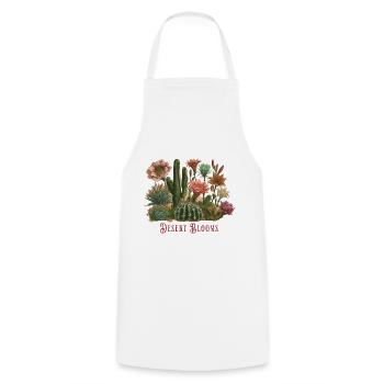 Magie des fleurs du désert - Tablier de cuisine - blanc - Devant - AI Model Male 185 dark (185cm)