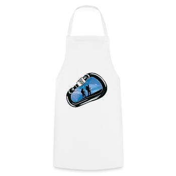 Carabiner Climbing - Cooking Apron - white - Front - AI Model Male 185 dark (185cm)