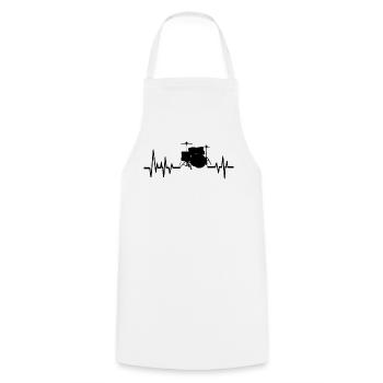 Battement de battement de batteur batteur Drums Drums Drummer - Tablier de cuisine - blanc - Devant - AI Model Male 185 dark (185cm)