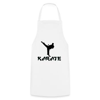 karate - Kochschürze - Weiß - Vorne - AI Model Male 185 dark (185cm)