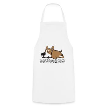 Lustige Sprüche Hunde Geschenk Shirt - Kochschürze - Weiß - Vorne - AI Model Male 185 dark (185cm)