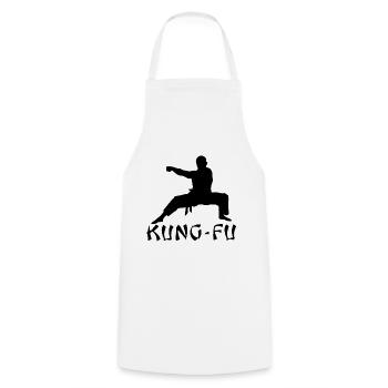 kung fu geschenkshirt - Kochschürze - Weiß - Vorne - AI Model Male 185 dark (185cm)