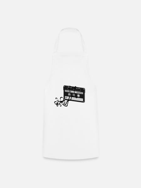 Chemise cadeau musique vintage cassette vintage - Tablier de cuisine - blanc