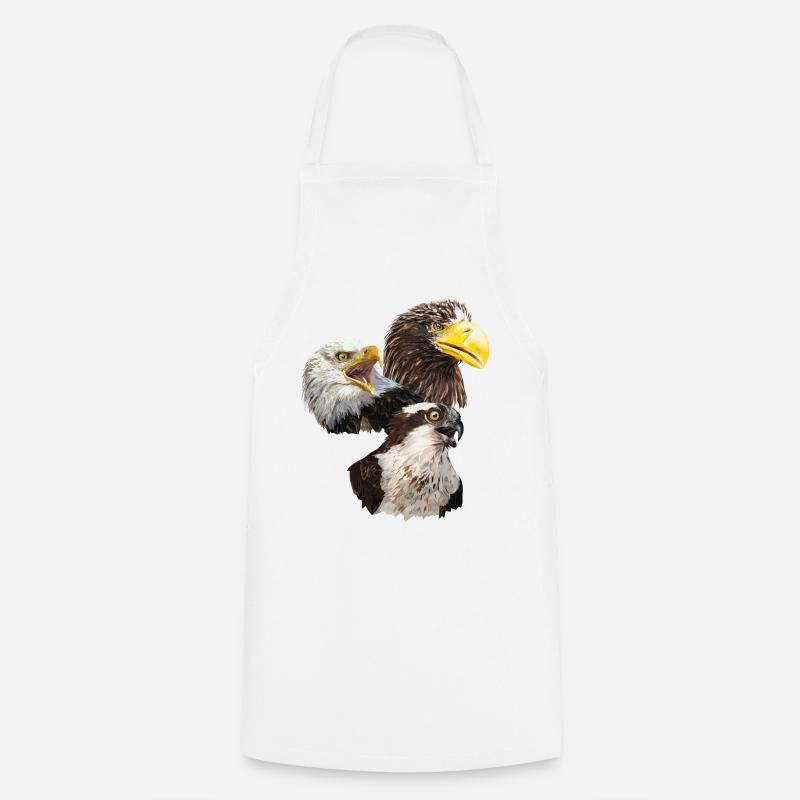 Oiseaux de proie - Tablier de cuisine - blanc