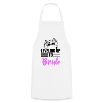 Leveling UpTo Bride - Cooking Apron - white - Front - AI Model Male 185 dark (185cm)