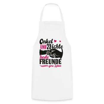 Onkel Nichte beste Freunde Geschenk Vatertag - Kochschürze - Weiß - Vorne - AI Model Male 185 dark (185cm)