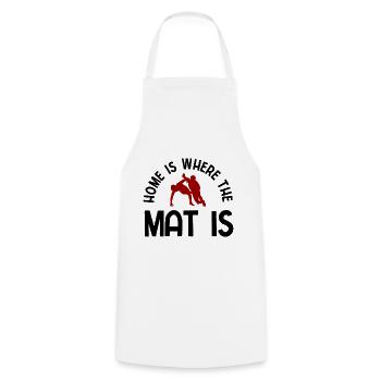 Grappling Martial Arts Wrestling - Kochschürze - Weiß - Vorne - AI Model Male 185 dark (185cm)