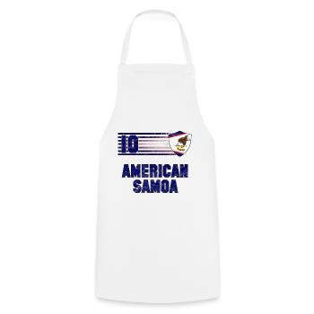 American Samoa Soccer Team - Cooking Apron - white - Front - AI Model Male 185 dark (185cm)
