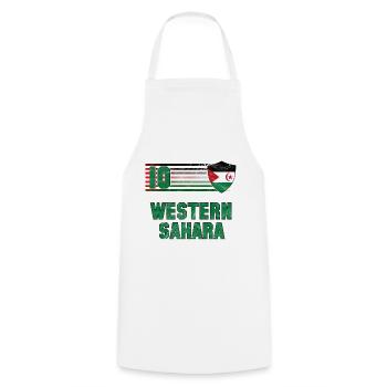 Western Sahara Football Team - Cooking Apron - white - Front - AI Model Male 185 dark (185cm)