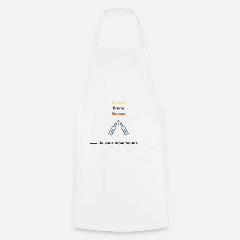 Rothaarige brünette Blondine. Humor Geburtstagsgeschenk - Kochschürze - Weiß