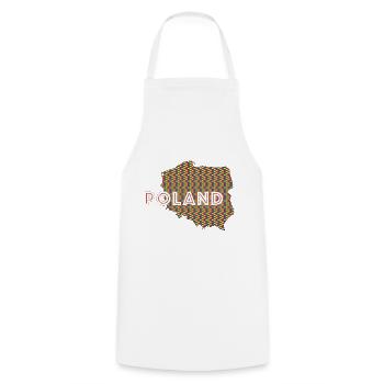 Fierté polonaise - Tablier de cuisine - blanc - Devant - AI Model Male 185 dark (185cm)