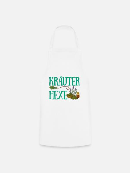 Kräuter Hexe Mystisches wild Kräuterdesign - Kochschürze - Weiß