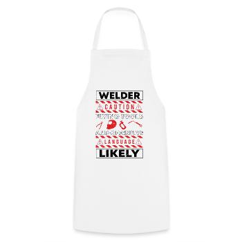 Outils de mise en garde de soudeur Cadeau de soudage drôle - Tablier de cuisine - blanc - Devant - AI Model Male 185 dark (185cm)