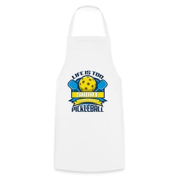 Pickleball Pickleball Joueur Pickleball Raquette - Tablier de cuisine - blanc - Devant - AI Model Male 185 dark (185cm)