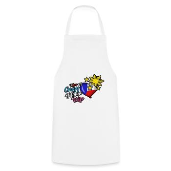 Philippines Filipina Flag Woman Marriage I Gift - Cooking Apron - white - Front - AI Model Male 185 dark (185cm)