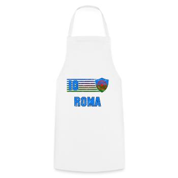Roma Football Team - Cooking Apron - white - Front - AI Model Male 185 dark (185cm)