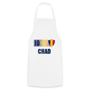 Chad Football Team - Cooking Apron - white - Front - AI Model Male 185 dark (185cm)