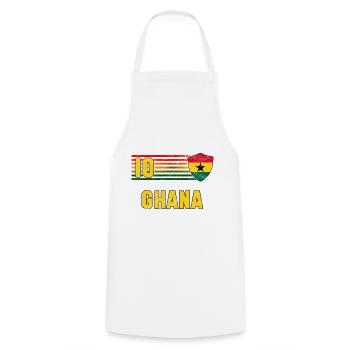 Équipe du Ghana de football - Tablier de cuisine - blanc - Devant - AI Model Male 185 dark (185cm)