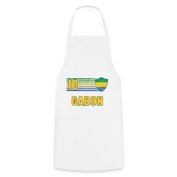 Gabon Football Team - Cooking Apron - white - Front - AI Model Male 185 dark (185cm)