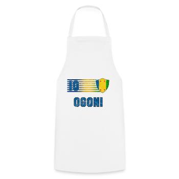 Équipe de football Ogoni - Tablier de cuisine - blanc - Devant - AI Model Male 185 dark (185cm)