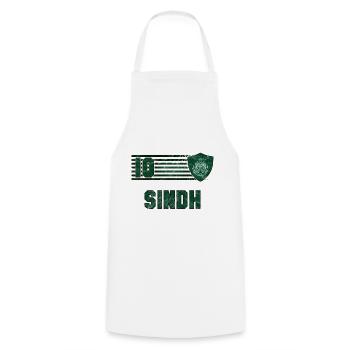Sindh Football Team - Cooking Apron - white - Front - AI Model Male 185 dark (185cm)