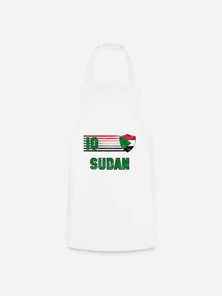 Sudan Fußball Mannschaft - Kochschürze - Weiß