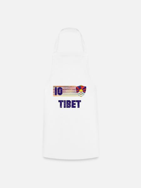 Tibet Fußball Mannschaft - Kochschürze - Weiß