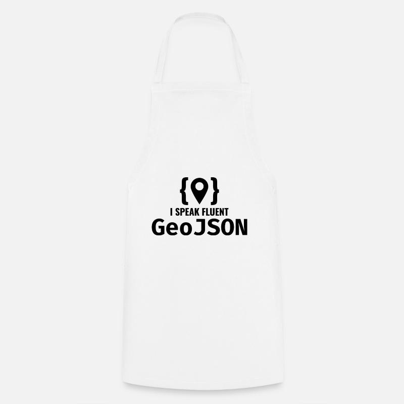 GeoJSON Entwickler Programmierer Programmierer GIS Mapping - Kochschürze - Weiß