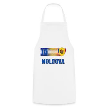 Moldawien Fußball Mannschaft - Kochschürze - Weiß - Vorne - AI Model Male 185 dark (185cm)
