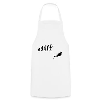 Tauchen Flasche Humor Evolution - Kochschürze - Weiß - Vorne - AI Model Male 185 dark (185cm)