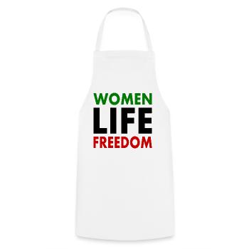 Women life freedom iran - Kochschürze - Weiß - Vorne - AI Model Male 185 dark (185cm)