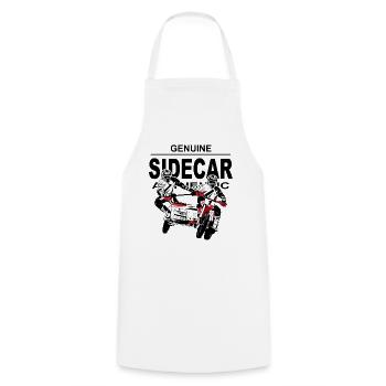 Sidecarcross - Sidecar Moto Cross - Cooking Apron - white - Front - AI Model Male 185 dark (185cm)