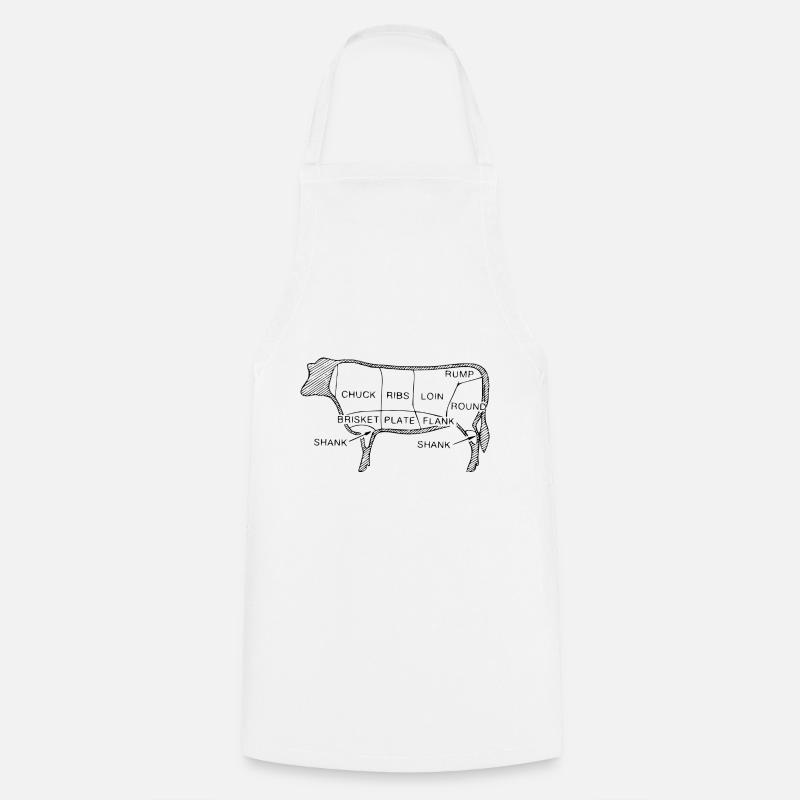 BBQ - Cooking Apron - white